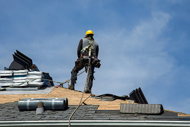 Professional Gutter Installation technician working in Brooten, MN